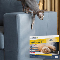 10-Pack 16 × 12 in Clear Cat Scratch Furniture Protectors