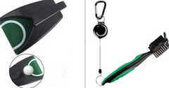 Compact black automatic golf ball return trainer - additional view