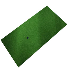 Rectangular green golf practice mat with artificial turf surface - additional view