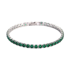 HYNQORA Micro Zircon Tennis Bracelet – Gold & Platinum-Tone