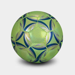 Glow-in-the-dark soccer ball with geometric panel design - additional view