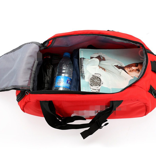 Nylon basketball and gym bag with handles and shoulder strap