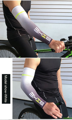 Breathable stretch sports arm sleeves in assorted colors
