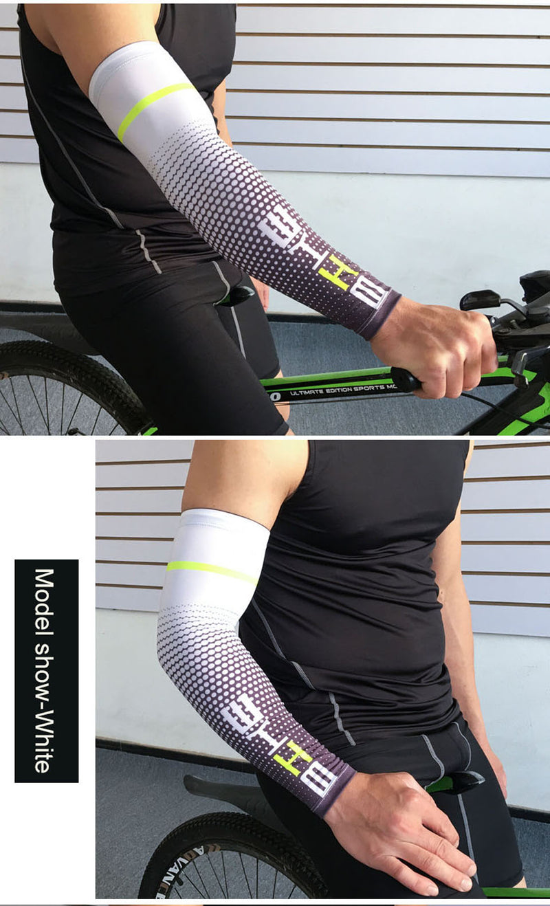 Breathable stretch sports arm sleeves in assorted colors