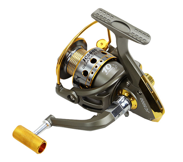 10 Axis Metal Fishing Reel with Handle and Gear