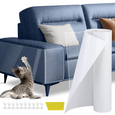 118 × 8.2 in Cut-to-Fit Clear Cat Scratch Protector Roll