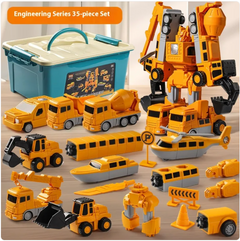MagnaBuild Engineering Vehicle Set – 35 Pieces