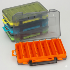 HYNQORA Dual-Sided 14-Compartment Fishing Tackle Box