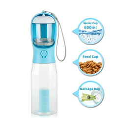Portable Dog Water Bottle & Waste Bag Dispenser