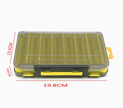 HYNQORA Dual-Sided 14-Compartment Fishing Tackle Box
