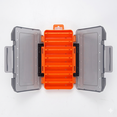 HYNQORA Dual-Sided 14-Compartment Fishing Tackle Box