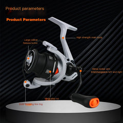 Black Shark Alloy-Composite Spinning Fishing Reel — 2000/3000 Series
