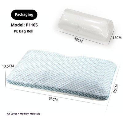 2-in-1 Contoured Memory Foam Neck Pillow