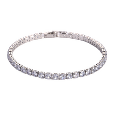 HYNQORA Micro Zircon Tennis Bracelet – Gold & Platinum-Tone