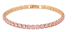 HYNQORA Micro Zircon Tennis Bracelet – Gold & Platinum-Tone