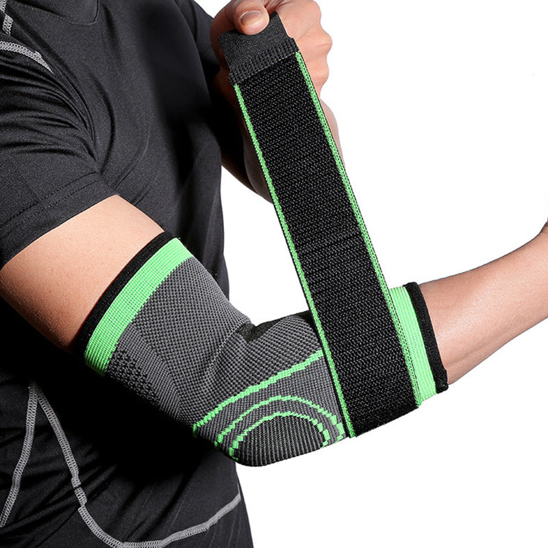 Knitted basketball arm sleeve in black or fluorescent green