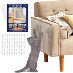 20-Pack Clear Cat Scratch Furniture Protectors + 60 Pins