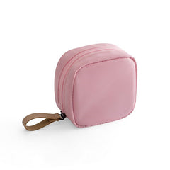 Travel Makeup Pouch with Zip Closure — Pink