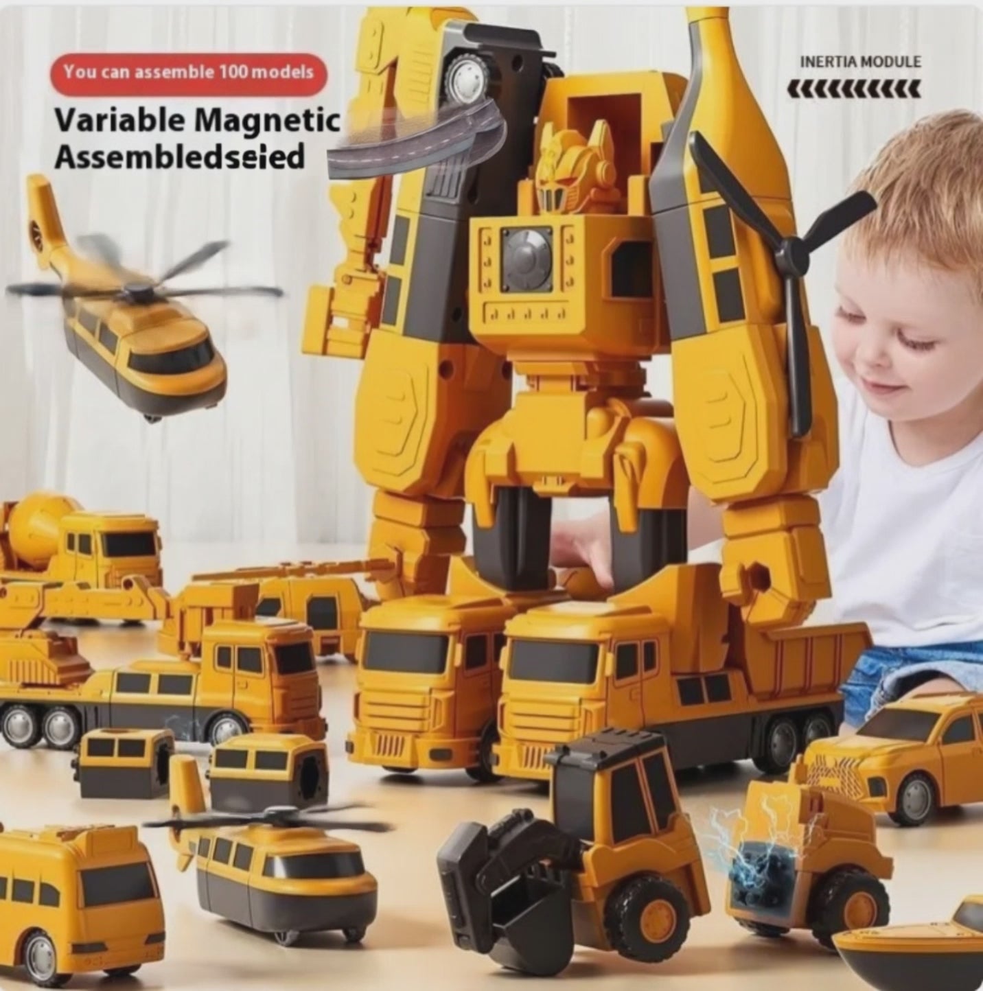 MagnaBuild Engineering Vehicle Set – 35 Pieces