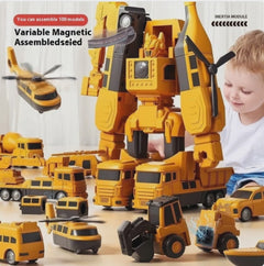MagnaBuild Engineering Vehicle Set – 35 Pieces